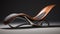 Zaha Hadid Style Chaise Lounge Chair In Black And Brown