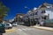 ZAHARA DE LOS ATUNES COSTA DE LA LUZ, SPAIN - JUNE, 19. 2016: View on the main road of the village center with tourist