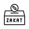 Zakat vector illustration, Ramadan related line icon
