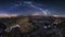 Zakopane in Poland at night from Tatras peak Swinica