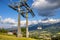 Zakopane, Poland - Panoramic view of the Tatra Mountains over the Zakopane resort with cable chairlift to the Butorowy Wierch peak