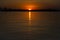 Zambezi River Sunset: Orange Sky and Water