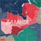 Zambia country detailed editable map