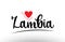 Zambia country text typography logo icon design