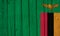 Zambia Flag Over Wood Planks