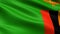 Zambia flag, with waving fabric texture