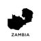 Zambia map icon vector trendy