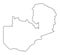 Zambia outline map