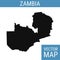 Zambia vector map with title