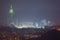 Zamzam Tower during night in Mecca ,Saudi ,Arabia.