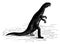 The zanclodon, dinosaur of Triassic age Europe, vintage engraving