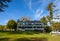 Zane Grey Museum on the Delaware River in Lackawaxen on a brilliant fall morning