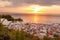 Zante town during sunrise on Zakynthos island in Greece