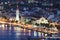 Zante Town Zakynthos Greece at night. Center of the city, near t