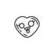 Zany face emoji line icon