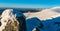 Zapadne Tatry from Durkova hill in winter Nizke Tatry mountains in Slovakia