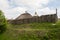 Zaporizhia - Ukraine, MAY 02, 2015: The wooden protective fortifications in Museum of Zaporizhian Cossacks on the island of