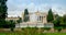 Zappeion building with a fountain in Athens