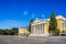 Zappeion hall in the national gardens in Athens, Greece. Zappeion megaro is a neoclassical building conference and exhibition cent