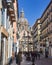 Zaragoza, Spain - The Basilica of Our Lady of the Pillar seen from the Alfonso shopping street, Zaragoza, Aragon,