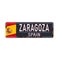 Zaragoza vintage rusty metal sign on a white background, vector