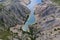 Zavratnica in Croatia. It is a 900 m long narrow inlet located at the foot of the mighty Velebit Mountains, in the northern part