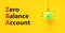 ZBA zero balance account symbol. Concept words ZBA zero balance account on beautiful yellow paper. Beautiful yellow paper