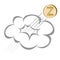 zcash coin rises through the cloud