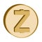 Zcash crypto currency symbol,golden coin icon