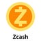 Zcash icon, flat style