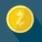 Zcash vector icon as golden coin