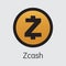 Zcash - Vector Icon of Virtual Currency.