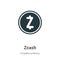 Zcash vector icon on white background. Flat vector zcash icon symbol sign from modern cryptocurrency collection for mobile concept