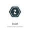 Zcash vector icon on white background. Flat vector zcash icon symbol sign from modern cryptocurrency economy and finance