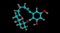 Zearalenone molecular structure isolated on black