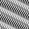 Zebra. Abstract wave striped pattern. Black and white