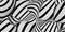 Zebra abstract waves ripple background image 3D illustration