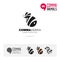 Zebra animal concept icon set and modern brand identity logo template and app symbol based on comma sign