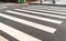 Zebra crossing on outdoor road