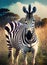 zebra in the desert