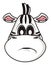 Zebra face sad