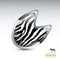 Zebra footprint button