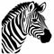 Zebra Head Silhouette Stencil: Creative Commons Attribution Clip Art