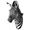 Zebra head sketch vector graphics