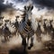 Zebra Herd Serengeti Africa