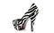 zebra High heels shoes