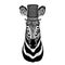 Zebra Horse wearing cylinder top hat