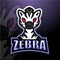 Zebra mascot esport logo design