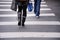 Zebra pedestrian crossing line