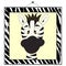 Zebra portrait in zebra frame